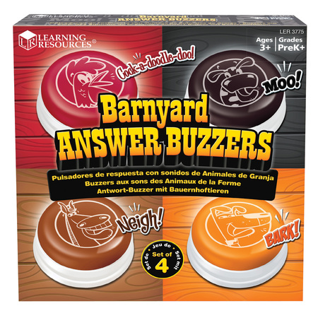 LEARNING RESOURCES Barnyard Answer Buzzers Set, 4 Pieces 3775